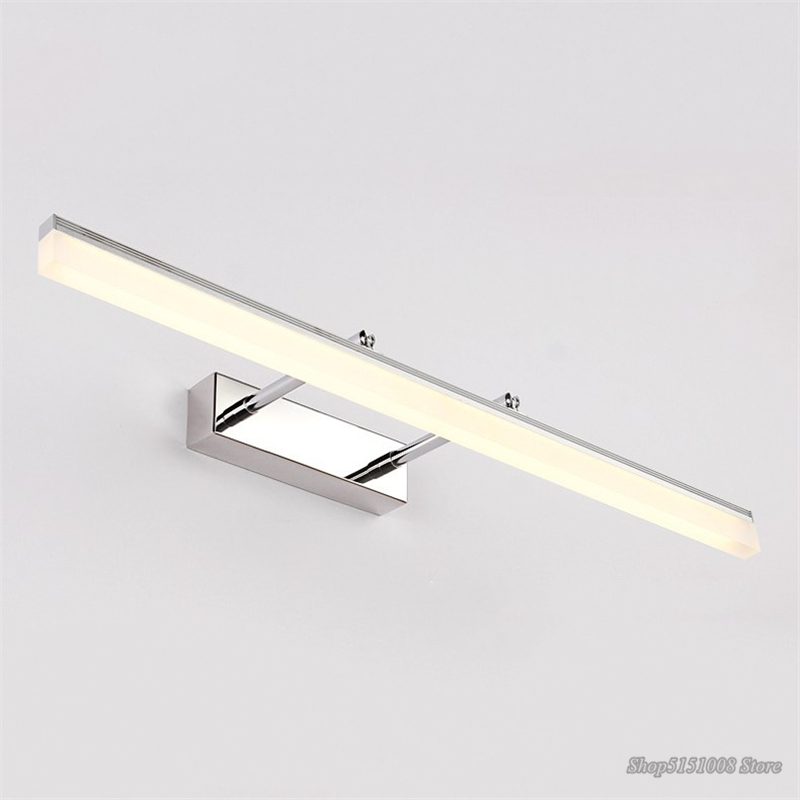 Modern Simplicity Vanity Lights Retractable Bathroom Led Makeup Vanity Table Lamp Bathroom Cabinet Vanity Mirror Light Fixture: light yellow / 72cm / 2