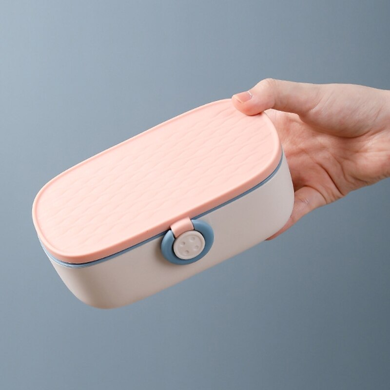 Plastic Storage Box with Removable Tray Multipurpose Sewing Tool Organizer Case