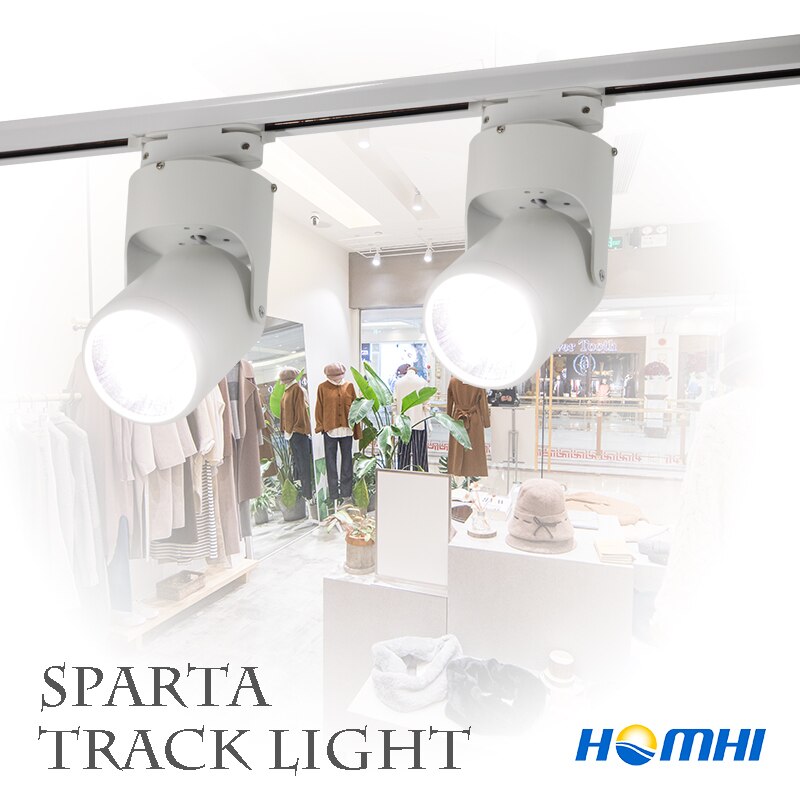 Lámpara de luz de pista iluminacao led para festas rail spot tienda luces riel spotlight 20w tienda de ropa iluminación del hogar calha salón de belleza