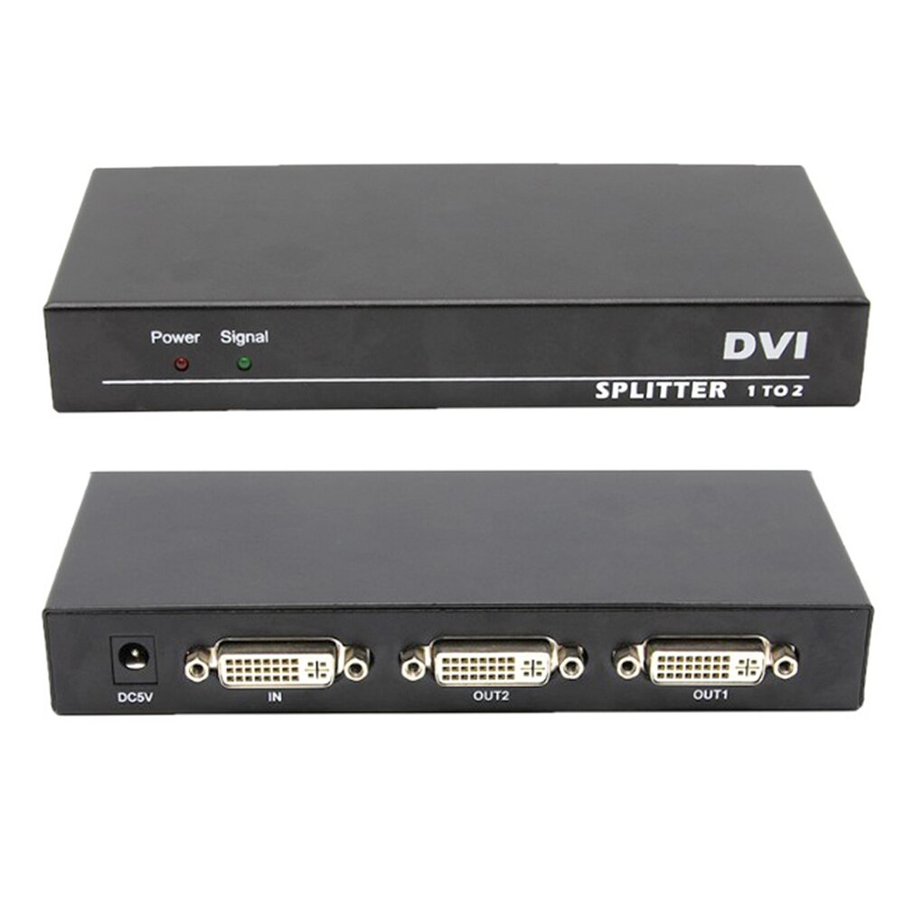 1080P 60HZ HD DVI Splitter 1X2 DVI-D Distributor 1 in 2 Out for Engineering Projector Monitor Computer Graphic Card