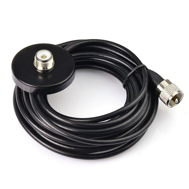 Dual Band VHF UHF 143MHz 444MHz Car CB Mobile Radio PL-259 Magnetic Base Antenna