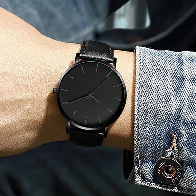 5PCS Set Mode Heren Sporthorloges Man Zakelijk Quartz Horloge Luxe Lederen Armband Heren Casual Klok Horloge