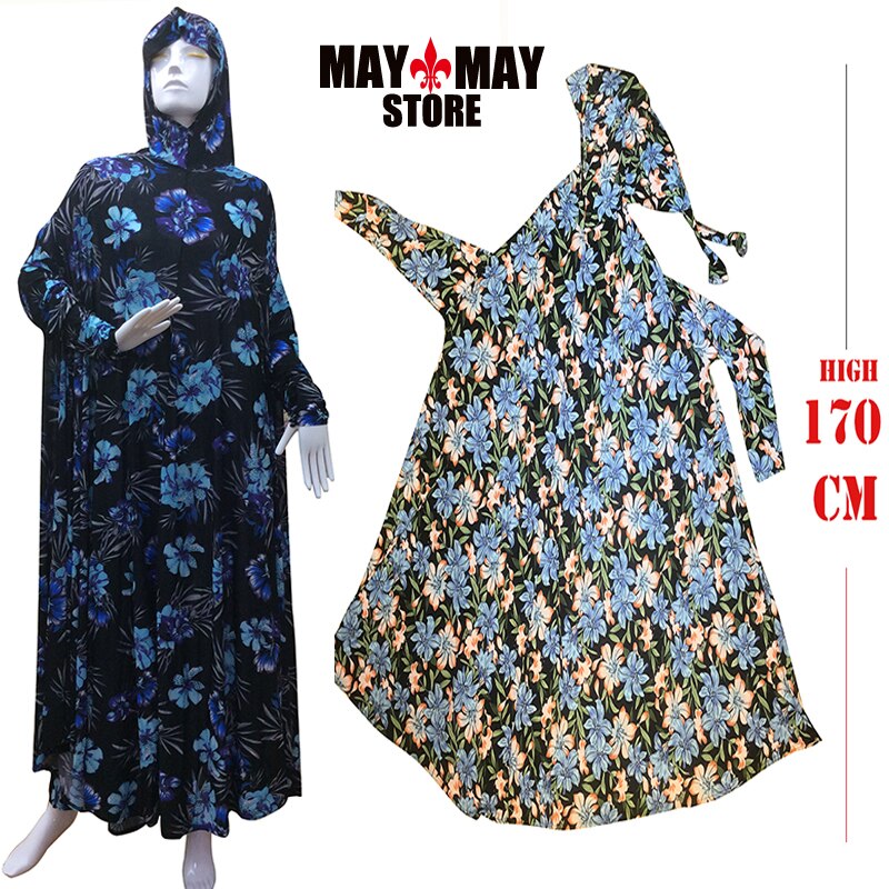 1 Piece Hijab Kaftan Loose Prayer Dress Islamic Prayer Clothes Muslim Female Long Abaya Saudi Arabia Dubai Ramadan high