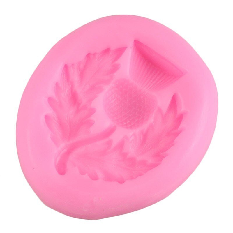 Thistle Scottish Flower Silicone Mold Cupcake Fondant Cake Decorating Tools DIY Cookie Baking Polymer Clay Candy Chocolate Molds