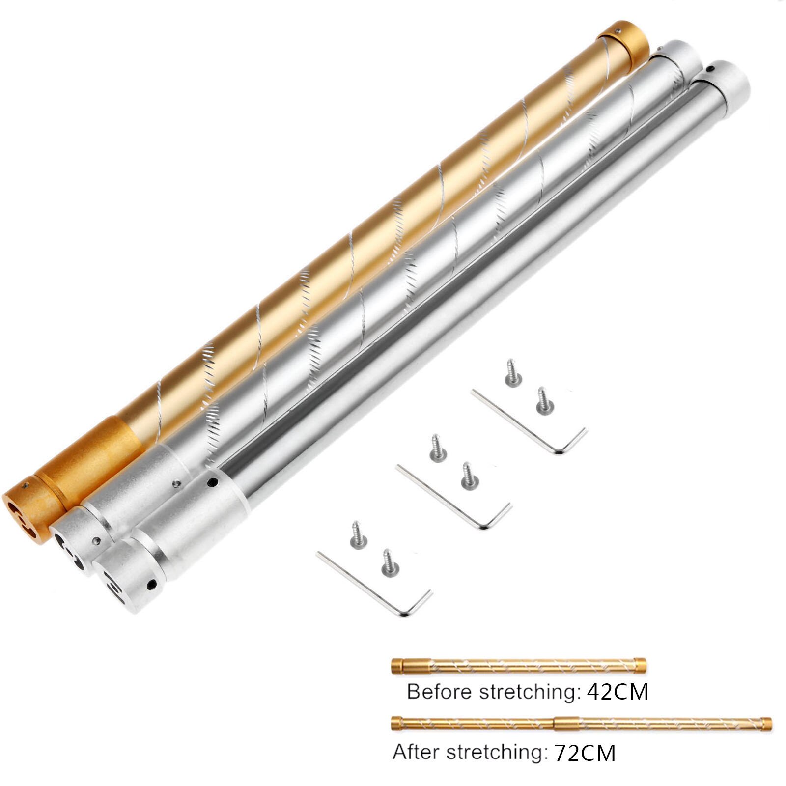 Wardrobe Hanging Poles Telescopic Rods Wardrobe Thickening Hangers Cabinet Hanging Rod Accessories Stainless Steel 420-720mm