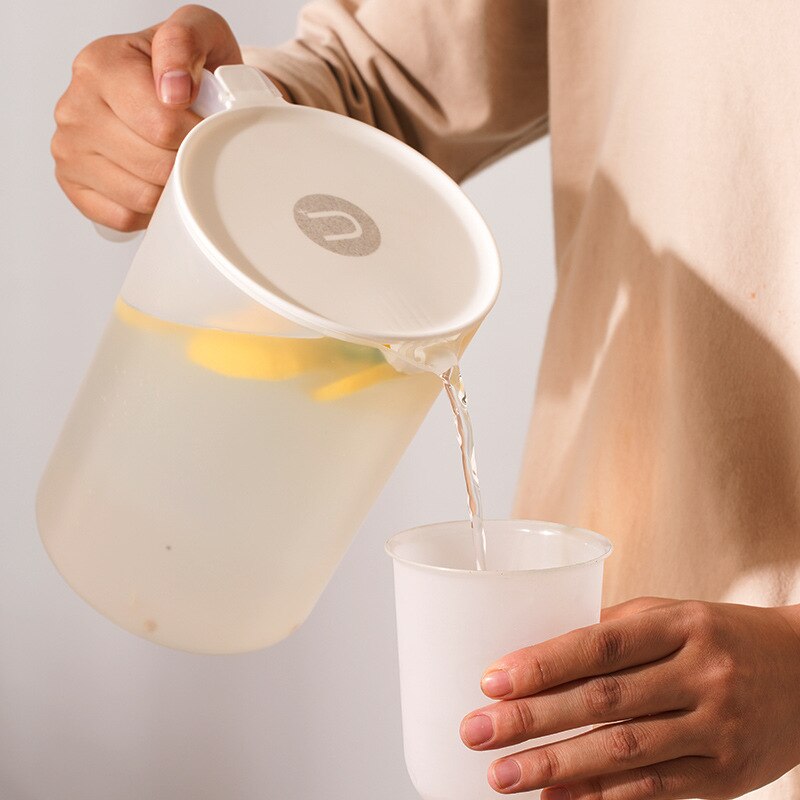 Vandflaske kande vand kande juice te kande kogefilter plastik låg med stor kapacitet 2500 ml plastik