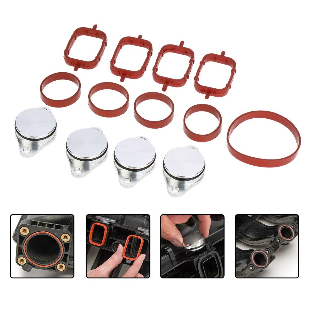 19 stk 33mm o-ringetone bil virvel klaff spett + manifold pakninger til bmw  e39 e46 e53 e60 e90-e93 1999 #11617790198( sølv)