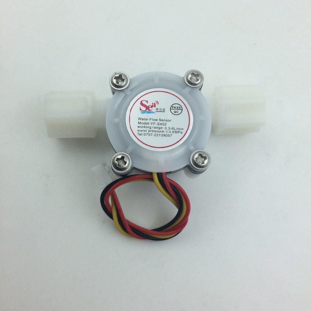 2 stk vannstrømssensor bryter meter teller indikator 0.3-6l/ min  dc3-24v ro kaffemaskin vannrenser flowmeter f= 73* ql/min