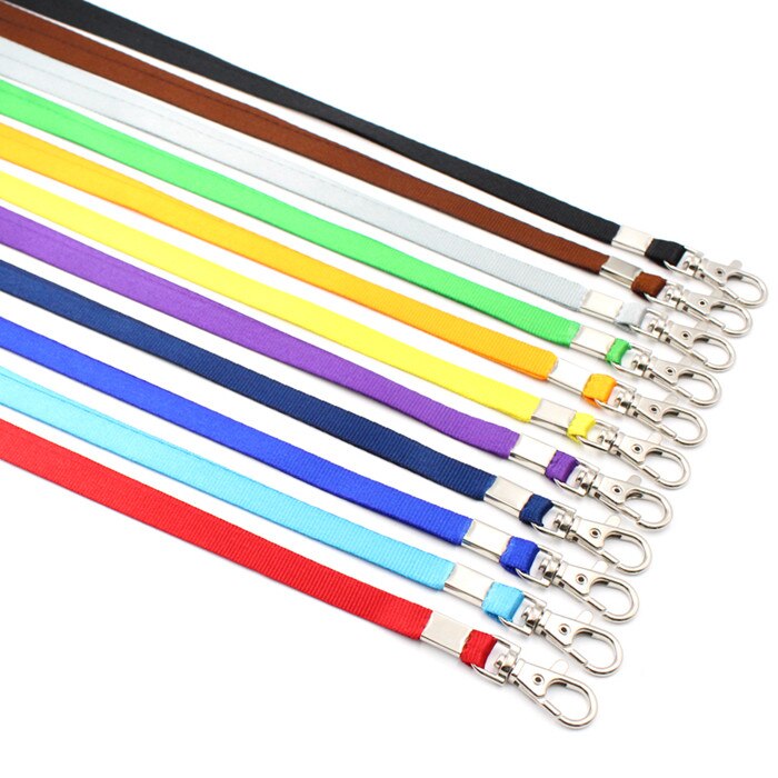 Hanging Neck Rope Lanyard for ID Card Holder ID Pass Card Name Badge Holder Keys Metal Clip