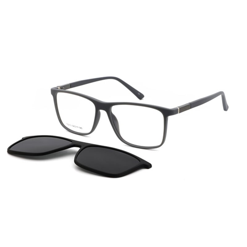 Gafas de sol magnéticas para mujer y hombre, lentes de sol polarizadas cuadradas con Clip 2 en 1 TR90 para pantalla de ordenador,: T6213 C3