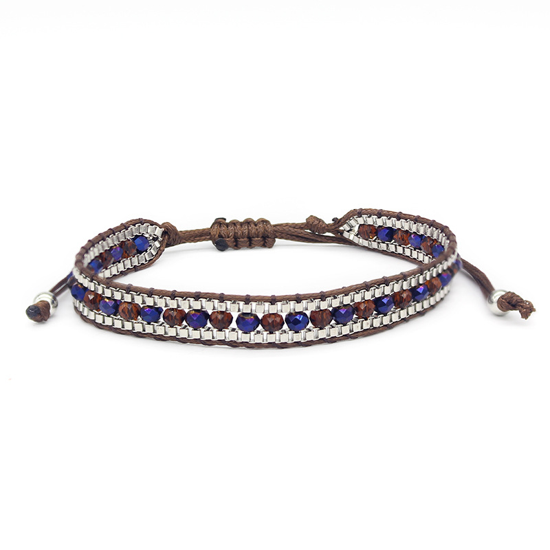 Bohemian ladies bracelet hand-woven bracelet crystal single layer beaded bracelet national wind friendship bracelet: SJ-Q4