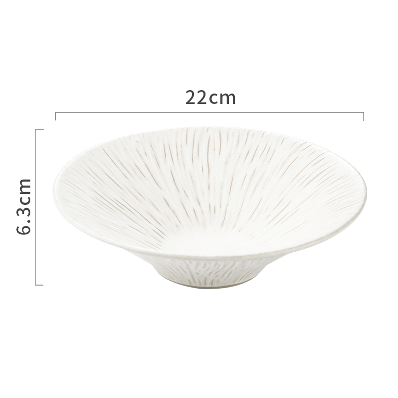 Keramische Fruit Salade Kommen Soep Wastafel Ronde Servies Koken Plaat Groente Bowls Creatieve Hotel Restaurant Snack Desserts Lade: 8.5 inch 1