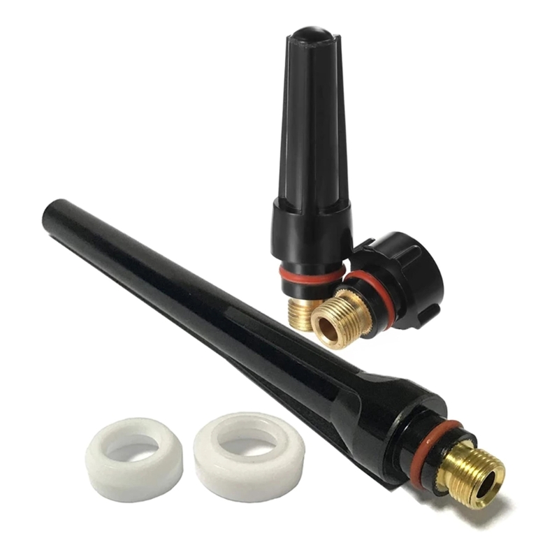 23Pcs TIG Welding Torch Stubby Gas Lens For WP17 WP18 WP26 TIG Back Cap Collet Bodies Spares Kit Pyrex Glass Cup