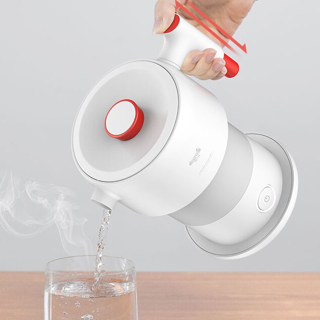 Deerma opvouwbare draagbare elektrische waterkoker 0.6l thuis reis mini draagbare elektrische waterkoker automatische uitschakeling