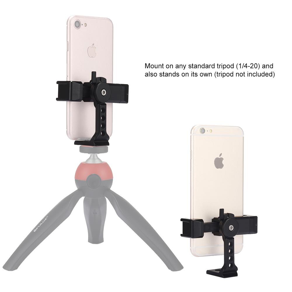PULUZ Photo Studio Accessories 360 Degree Rotating Photography Phone Metal Clamp Holder Bracket, For iPhone, Xiaomi, Smartphones