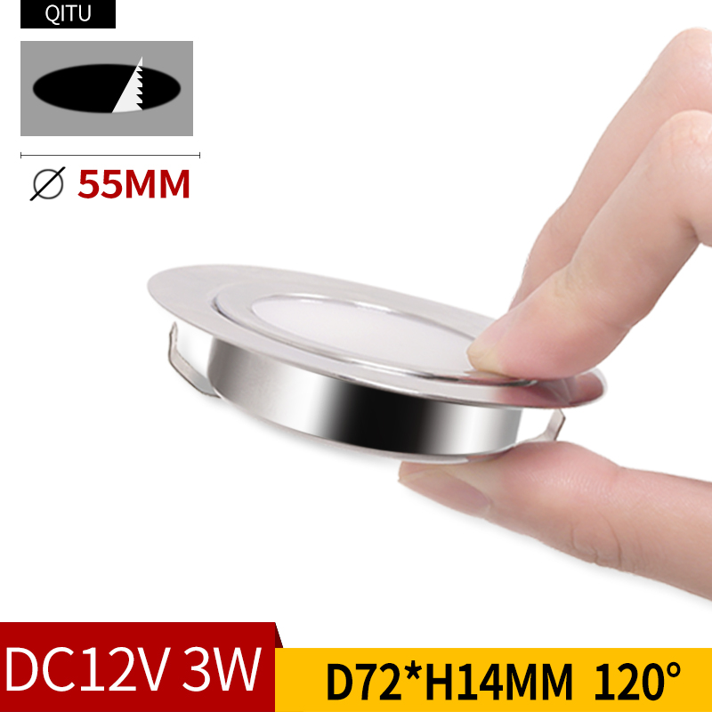 4/8PCS Roestvrij staal waterdichte LED spot Spot IP65 badkamer Plafond auto of boot Ingebouwde buitenhuis Slim mini 12V downlight Kast licht focus LED reflector