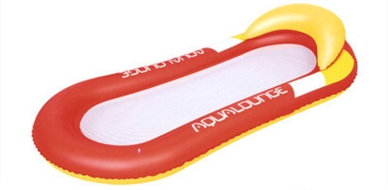 Flotador inflable en hilera de sillas, Flotadores para piscinas, silla para dormir, cama de playa, colchón de aire para natación, deportes acuáticos, fiestas: Red Bed 
