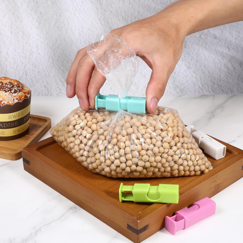 4 szt. Klipsy robić zamykania torebek na przekąnarty, plastikowe klipsy robić zamykania, klipsy robić chleba, klipsy robić torebek na chipsy i inne torebki z żywnością