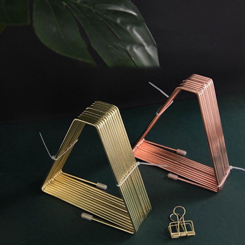 11 Grid Triangle File Storage Shelf Book Stand Retractable Nordic Wrought Iron File Storage Holder Organizer