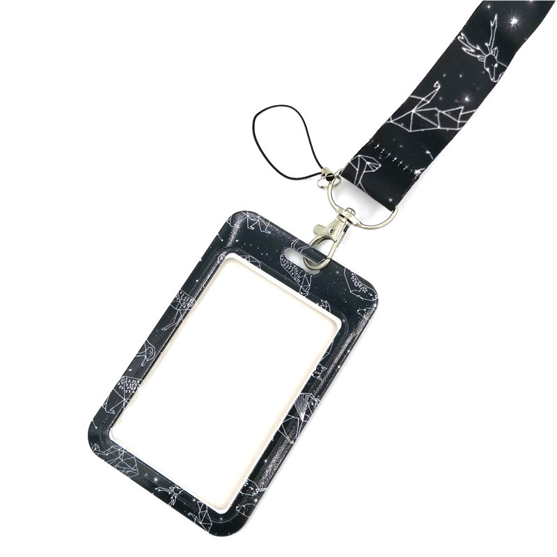 Dier Sterrenhemel Neck Strap Lanyard Voor Sleutelhanger Keycord Student Reizen Bank Bus Business Credit Card Id Badge Houder