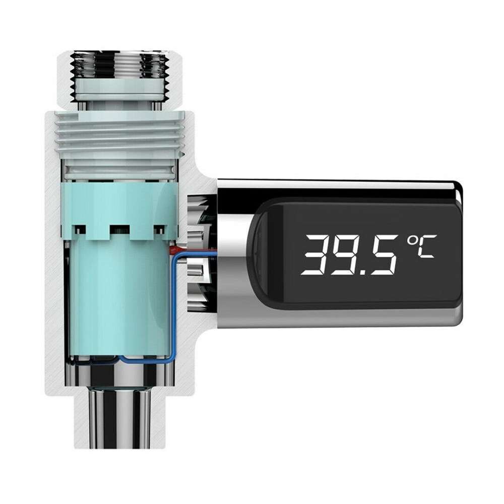 LED Digital Display Real-Time Thermometer Monitor Shower Faucets Water Thermometer Bathroom Accessories