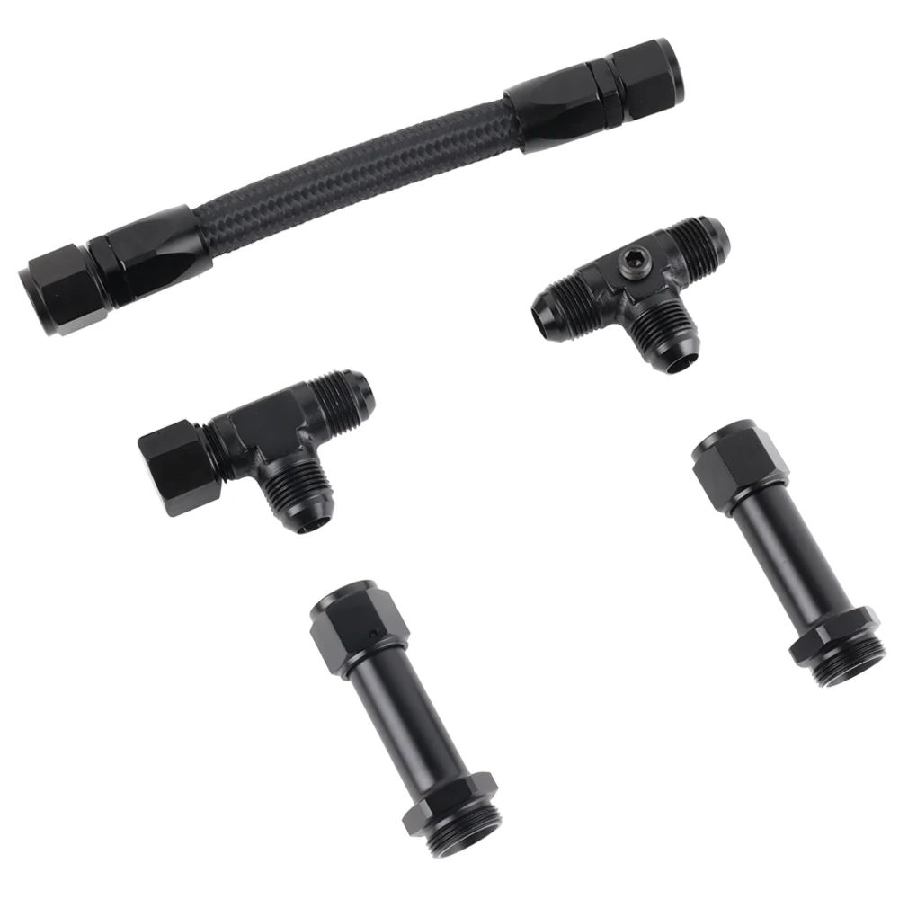 Fuel Supply System AN8 Dual Feed Fuel Line Kit For Holley 4150 Carburetor Dual Feed Carb Fuel Line Stainless Steel Braided Hose