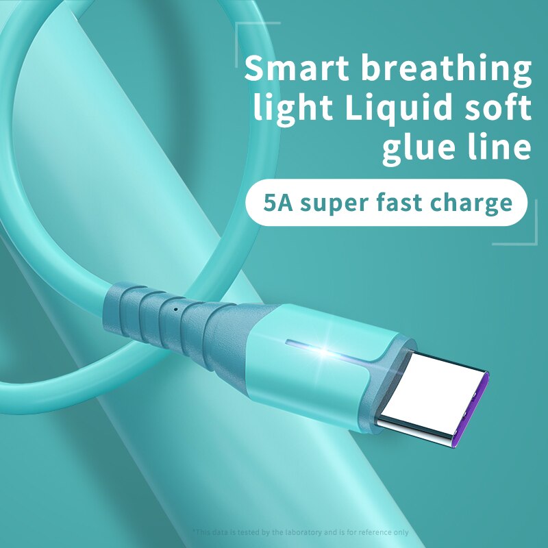 Câble USB type-c LED pour recharge rapide, cordon de chargeur usb-c pour téléphone Samsung, Xiaomi MI, Huawei, OPPO, 0.25M/1M/1.5M/2M