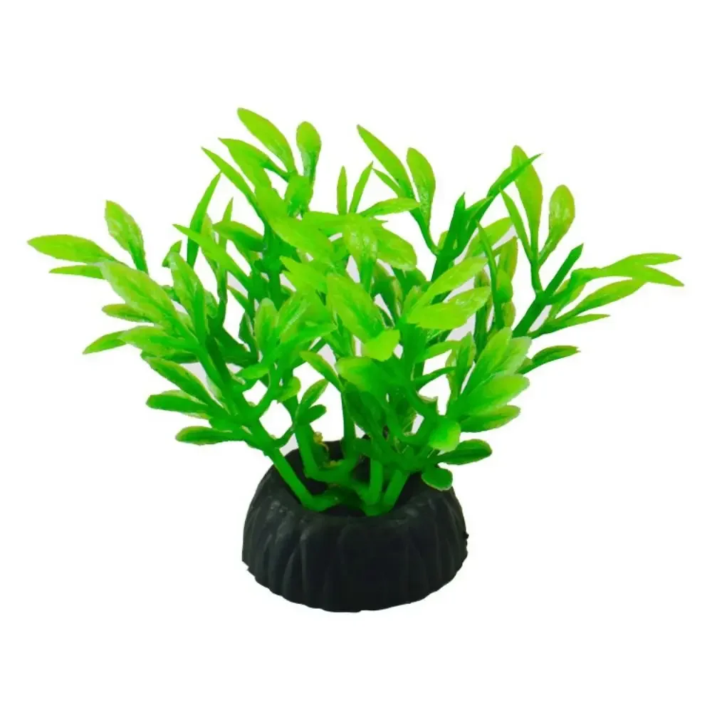 Plantas de acuario de algas marinas artificiales vibrantes: decoración paisajística de pecera diversa y realista: YELLOW