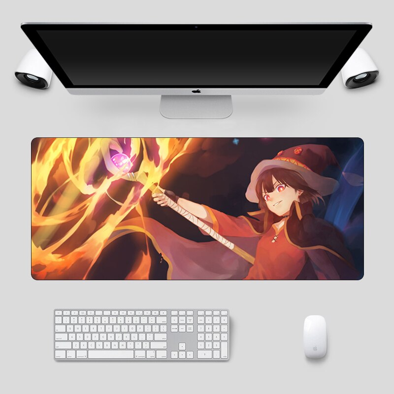 Large 70x30cm Japan Anime Konosuba Mouse Pad Laptop Desk Mouse Mat Locking Edge Rubber Computer Speed Gamer Gaming Mousepad