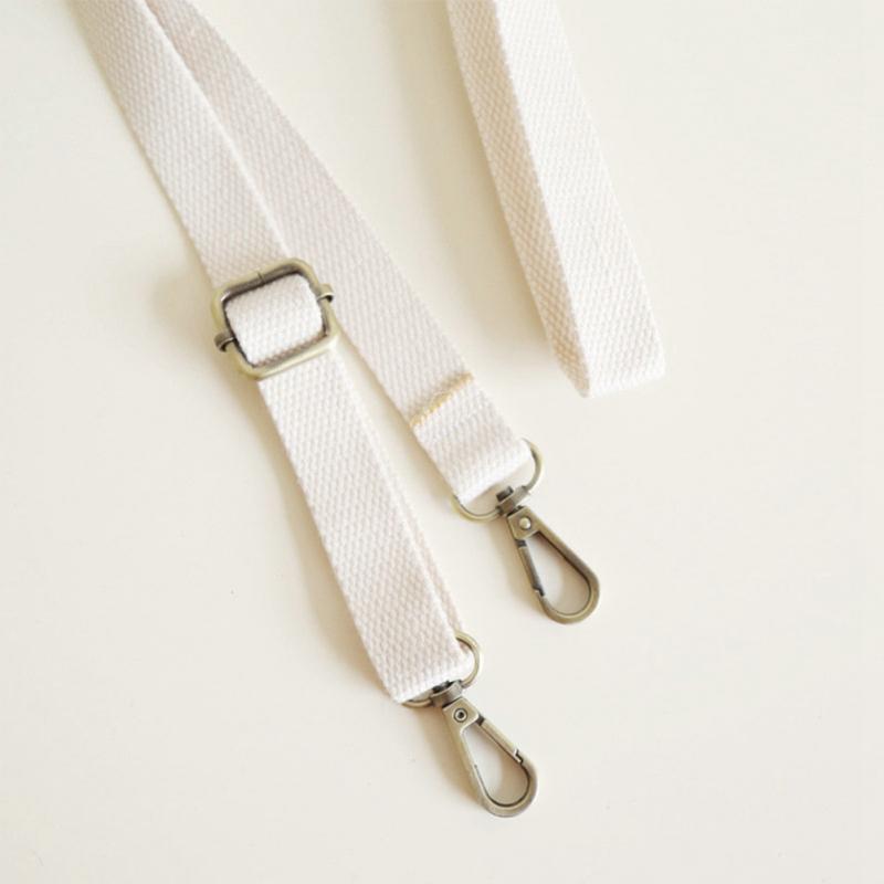 130cm Canvas Bag Strap Adjustable Shoulder Strap Bag Replacement Accessory 6 Colors Candy Color: Beige