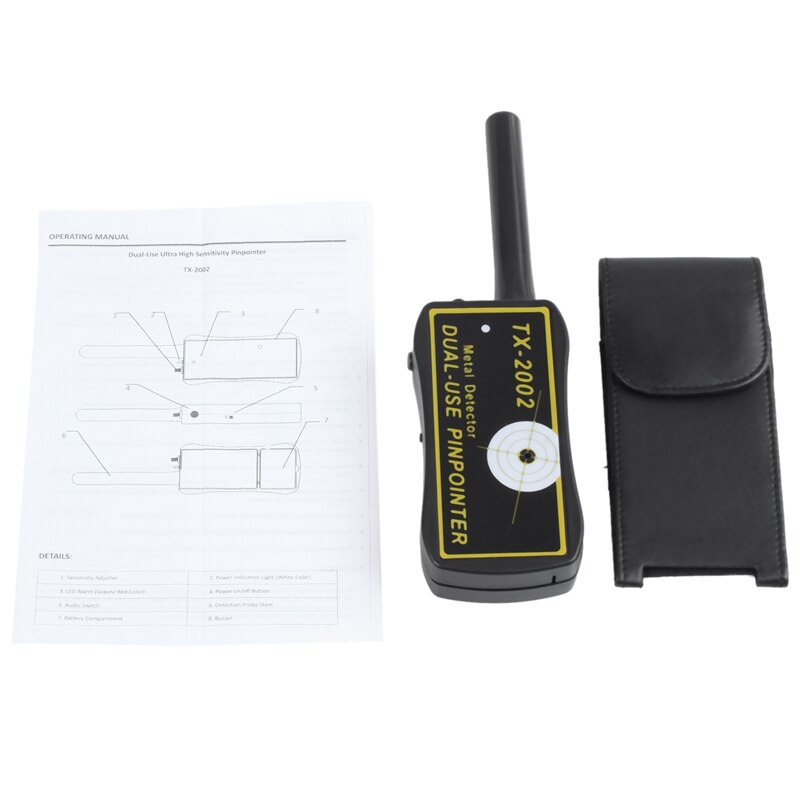 TX-2002 Dual-use Metal Pinpointer Detector Finder Waterproof Probe Shaft +Sheath