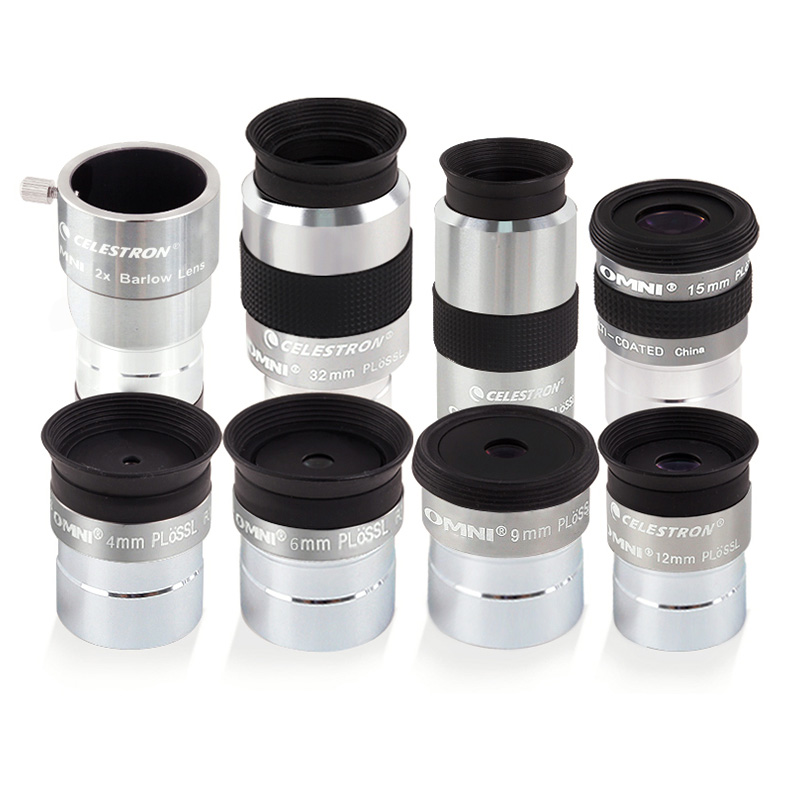 Ocular Celestron OMNI, accesorio para telescopio astronómico, campo de visión de 52 grados, 2X, 4 mm, 6 mm, 9 mm, 12 mm, 15 mm