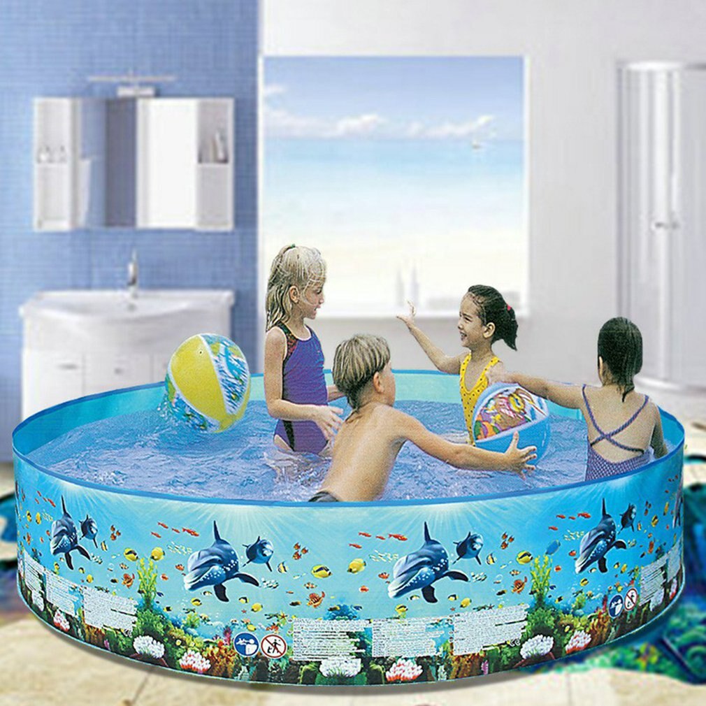 122/152/183/244CM Swimming Pools Above Ground Folding Round Bathing Summer Adults Kids Family Outdoor Inflatable Swimming Pools