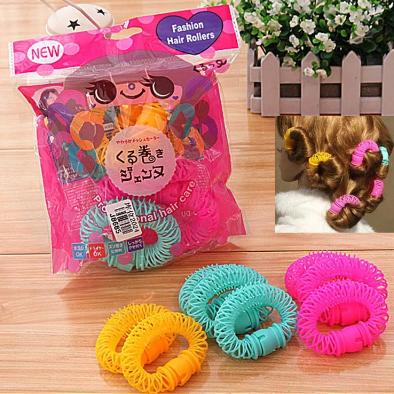 Биukanди modelador de cabelo donuts estilo de cabelo rolo cachos de cabeleireiro sem calor cachos espirais diy para acessórios de cabelo femininos