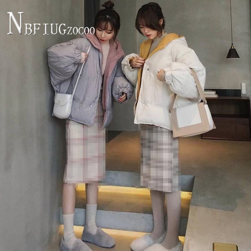 Veste Double face pour femme, parka épaisse, Style pain, hiver