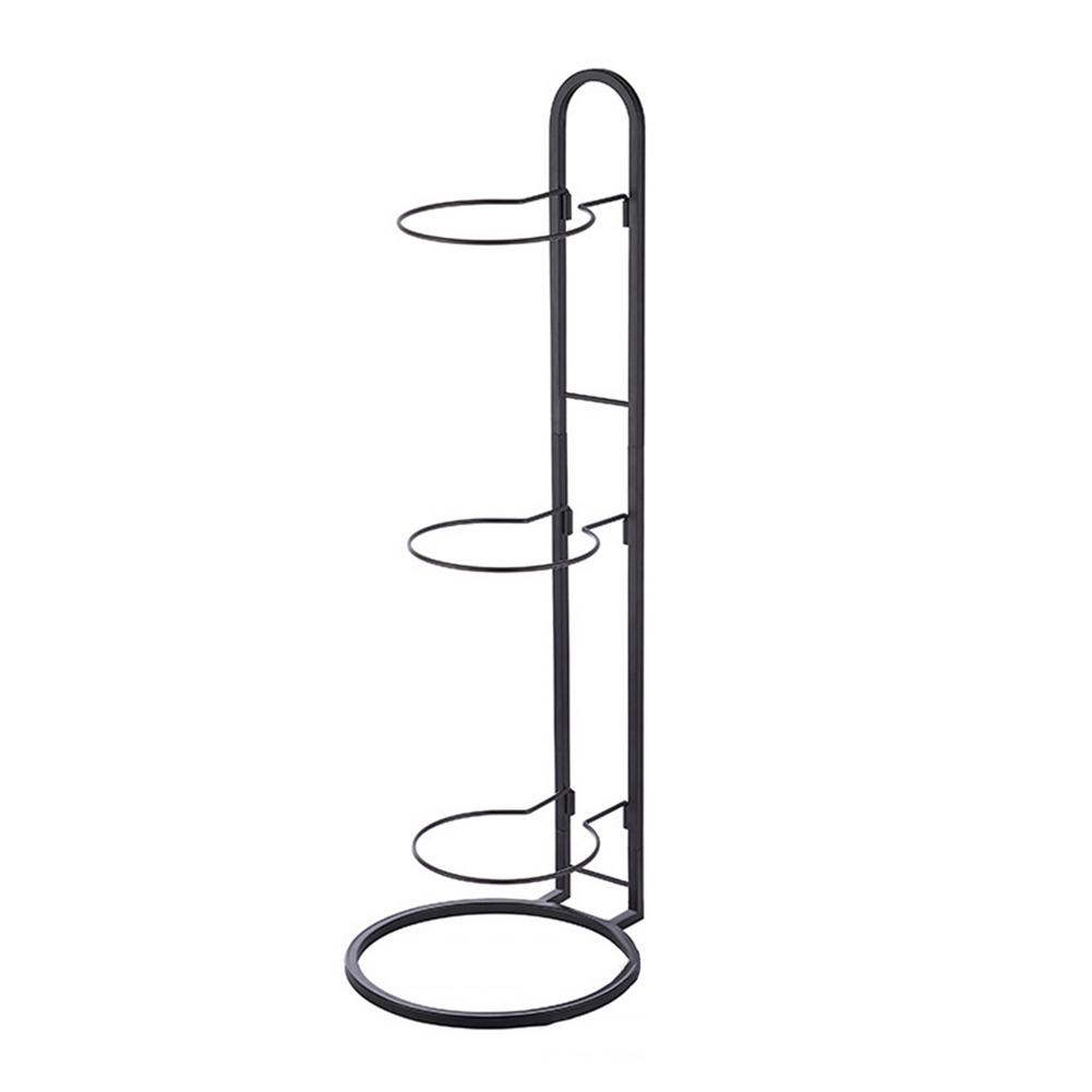 3 Stack Basketball Holder Vertical Ball Storage Rack Display Stand Layered Movable Ball Storage Rack Basketball Rack: Default Title