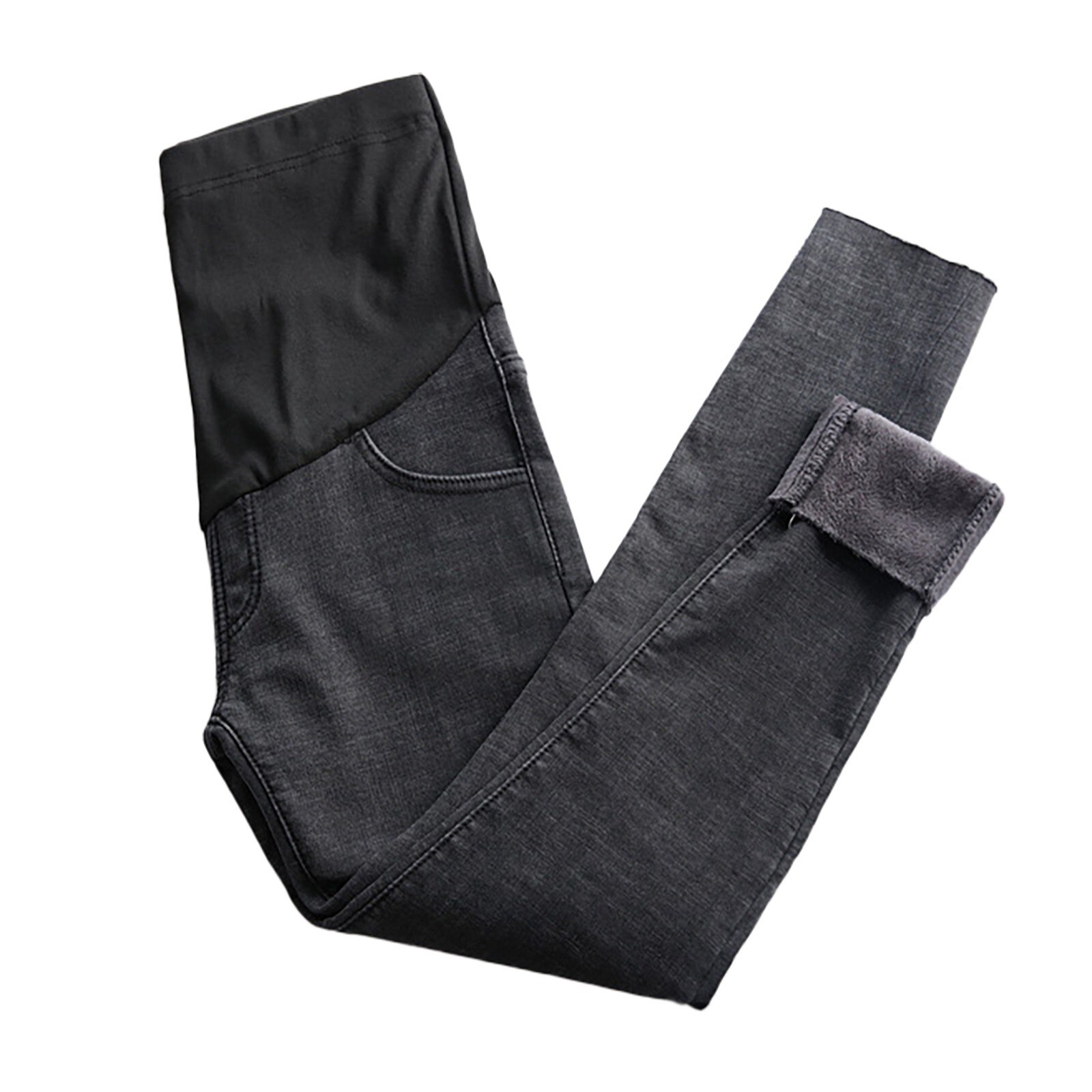 Pregnancy Clothes Women's Solid Maternity Jeans Hole High Flares Ankle Maternity Clothing Jeans Pants For Pregnant Women: Sky Blue / XL