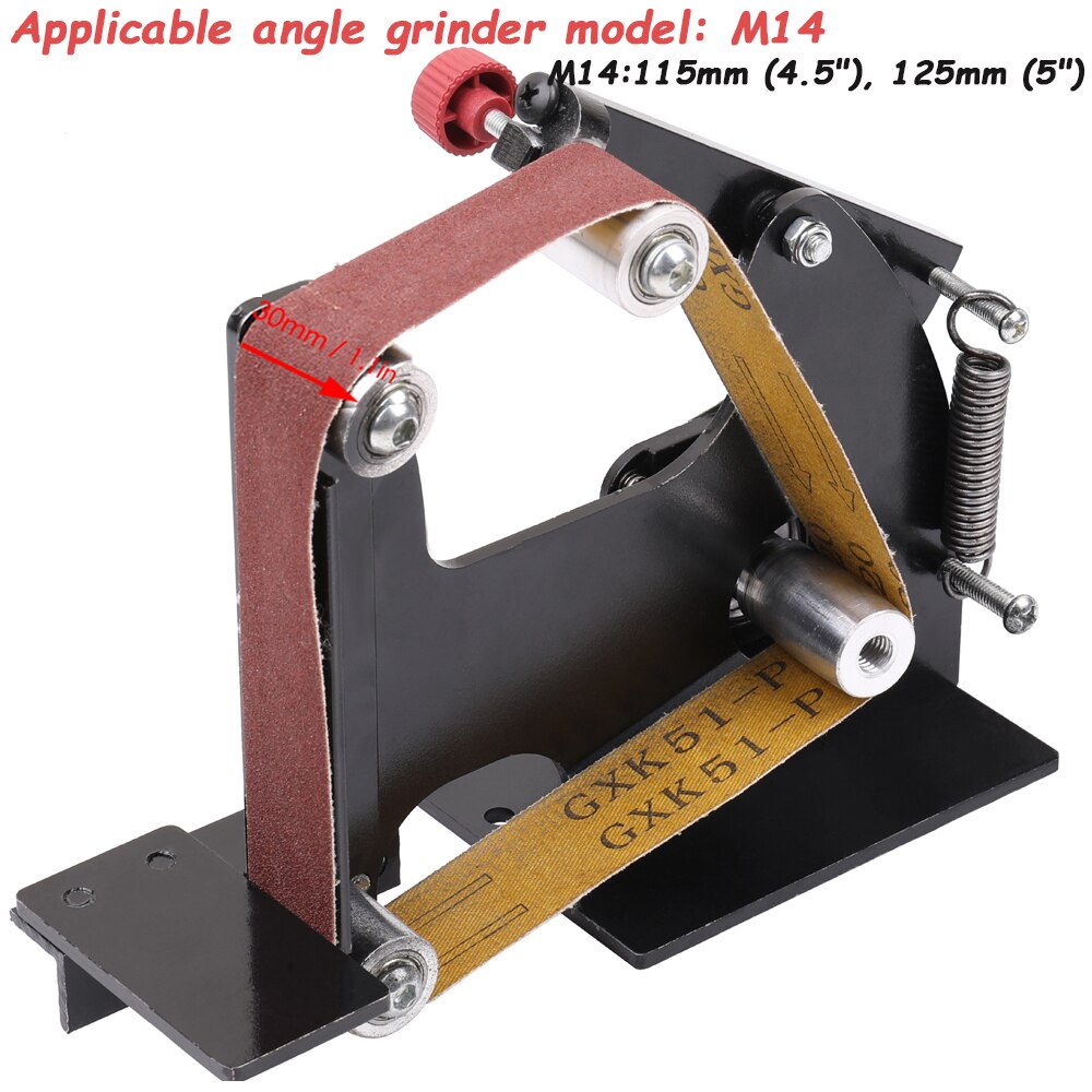 Mini Electric Belt Machine DIY Sanding Polishing Machine Portable Metal Belt Sander Edges Sharpener Machine Belt Grinder: M14 Width 30mm