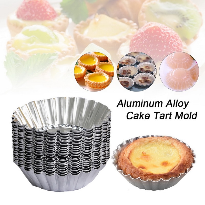 10/20Pcs Blik Cake Taartvorm Cupcake Ei Taart Fruit Taart Gevoerd Mould Diy Bakken Tools Keuken Tin muffin Jelly Baking Cups