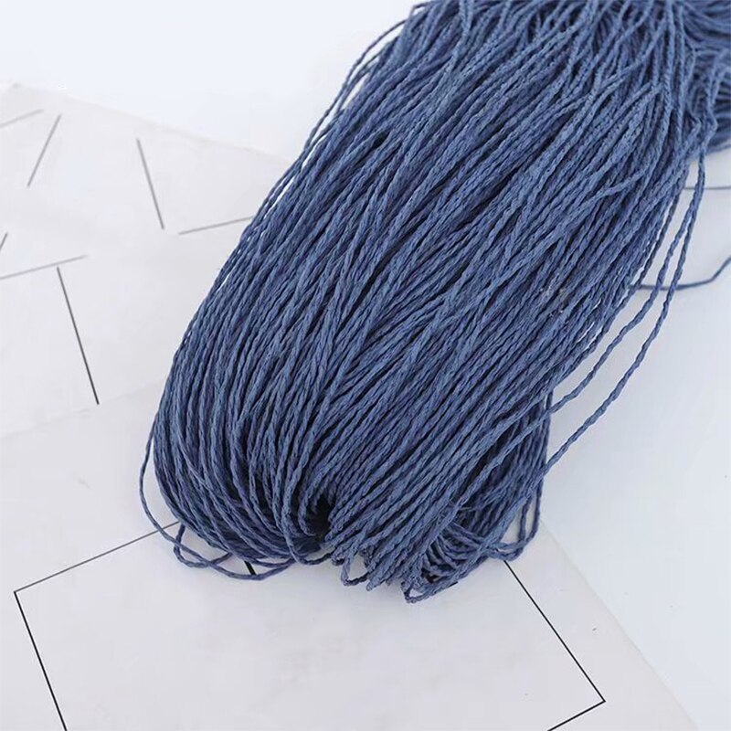 500g Solid Crochet Natural Paper Straw Threads Raffia Yarn Handcrafts DIY Knitting Hat Handbag Purse Basket Rattan Material: J