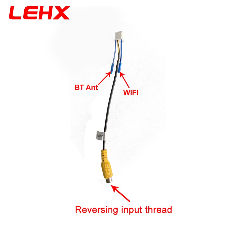 Lehx bil 2 din radio android rca output line hjælpeadapter kabel usb kabel gps antenne ekstern mikrofon: Bluetooth antenne