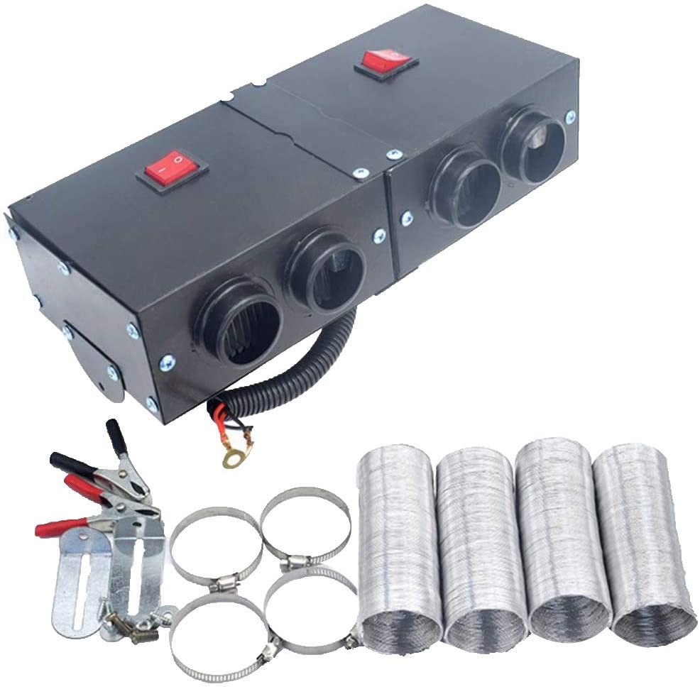 Car Heater Defroster Portable Car Windshield Windscreen Demister with 4 Outlet 12V 800W for Vehicle RV SUV Truck