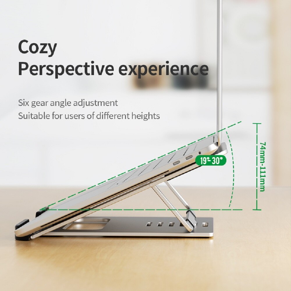 LLANO Adjustable Laptop Stand Foldable Non-Slip Desktop Notebook Laptop Holder 10-15.6 Inch For Macbook/Pro Air/iPad/Pro/DELL/HP