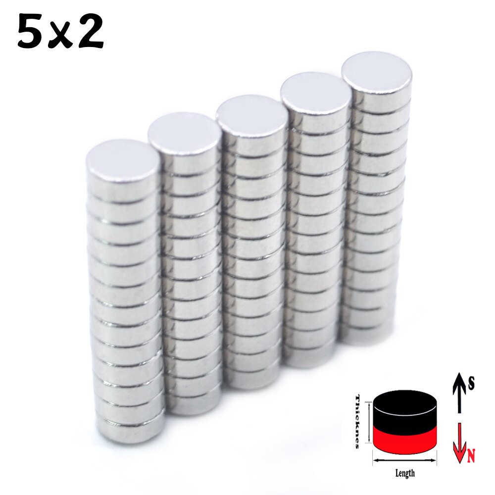 10/50Pcs Magnet Small Round Magnet Strong magnets Rare Earth Neodymium Magnet 5mm Diameter 0.5/1/1.5/2/3/4/5/6/8/10/15/20mmThick