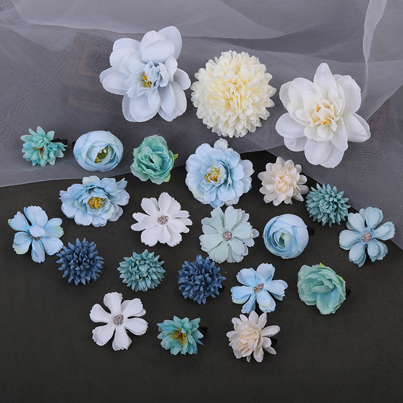 Seidenblumen-einstellen Japan Kimono Haarnadeln seitliche Haarspange Haarspangen japanische süße Chrysantheme Braut Hochzeit Haarschmuck