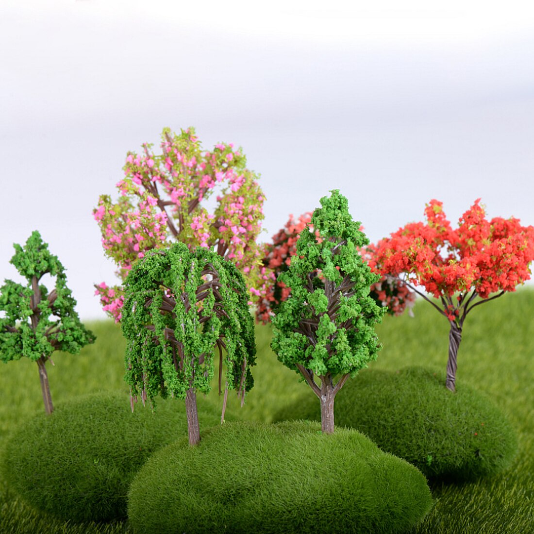 Alberi Modello - 20 Pz - 5.3cm / 6.6cm - Scala HO 1:85 - Paesaggio Diorama