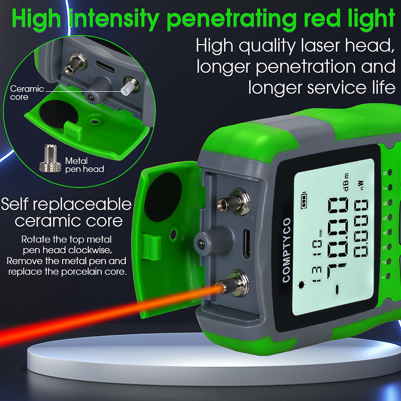 COMPTYCO AUA-MC70 Optical Power Meter 4 in 1 Multifunction Fiber Network Cable Tester Visual Fault Locator 1-50MW(optional)