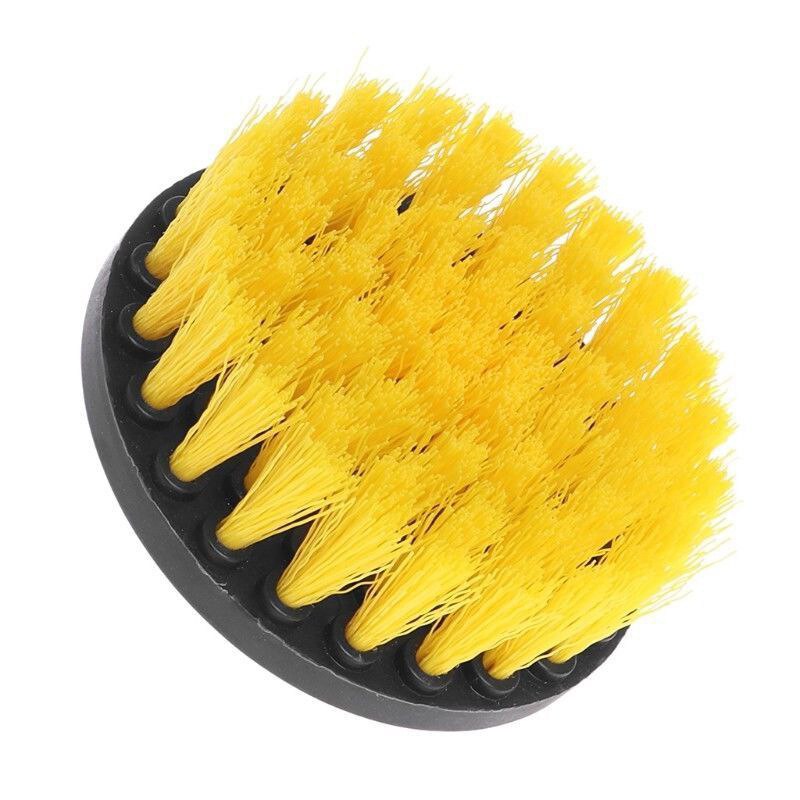 Brosse à récurer électrique 2/3.5/4/5 '', Kit de brosse de forage, brosse de nettoyage ronde en plastique, tige d'extension pour pneus de voiture, outils de nettoyage de voiture: 5inch