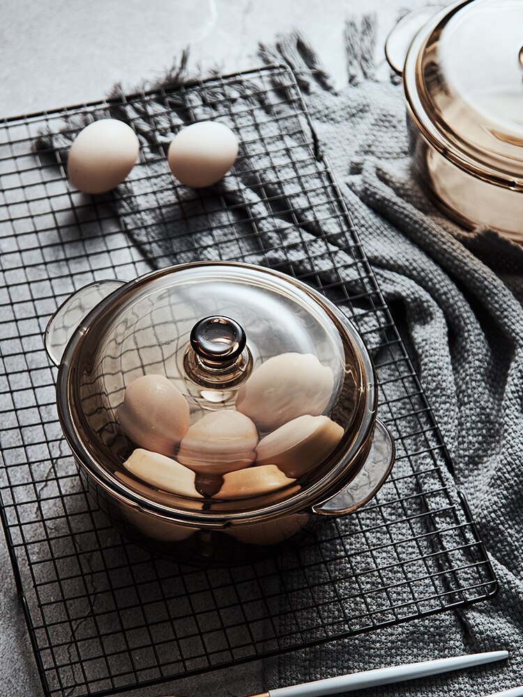 Magnetron oven kom huishoudelijke hittebestendige gehard glas dubbele oren verse groenten soep salade kom alleen magnetron oven