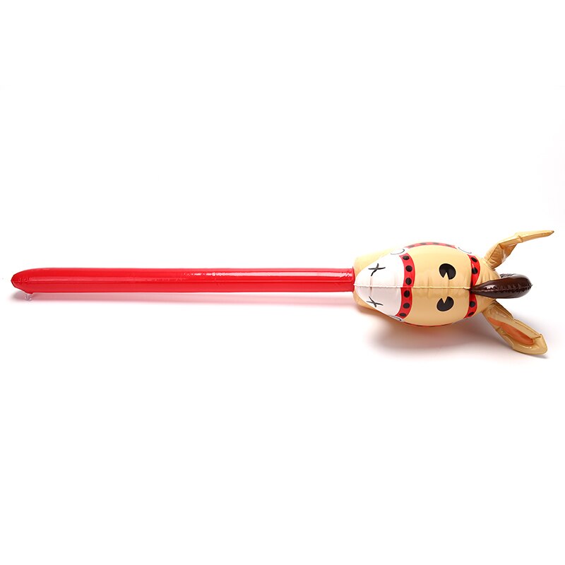 Inflatable Horse Heads Cowgirl Stick PVC Balloon Outdoor Educational Toys for Birthday 1Pc